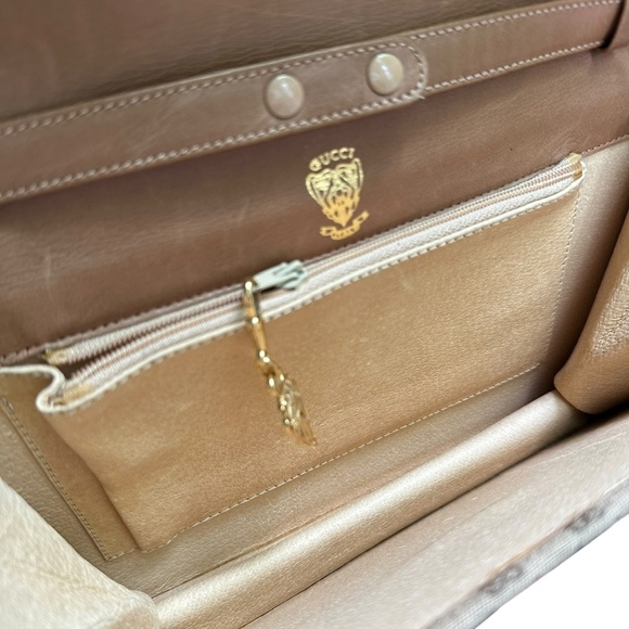 RARE Genuine Vintage GUCCI GG Logo Chain Shoulder Bag Clutch Bag Purse - Picture 9 of 16